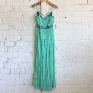 Mint Green Spaghetti Strap Maxi Dress